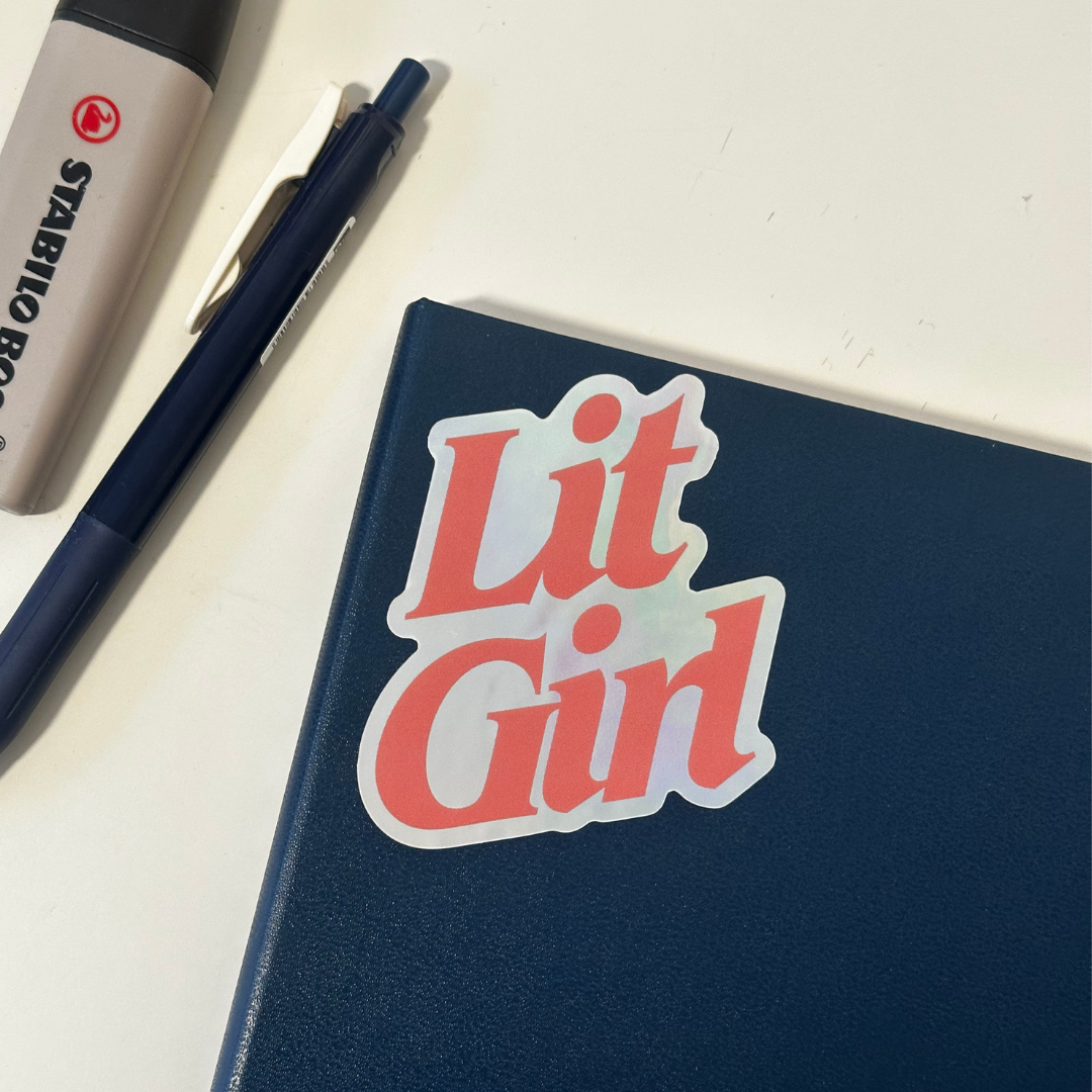 Lit Girl Holographic Sticker